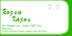 rozsa kajos business card